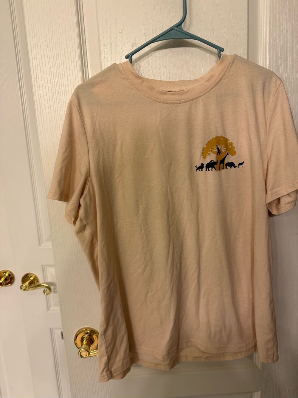 Safari Silhouette Tee in Light Peach
